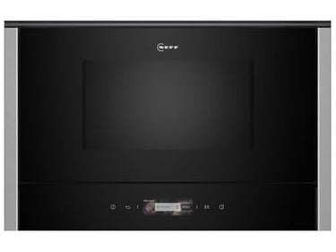 NEFF NR4WR21N1 Einbau-Mikrowelle N70, Integrierbare Mikrowelle ohne Grill x 60cm, Full Touch TFT-Display, Automatikprogramme, Easy Clean, LED-Innenbeleuchtung, Edelstahl im Sale